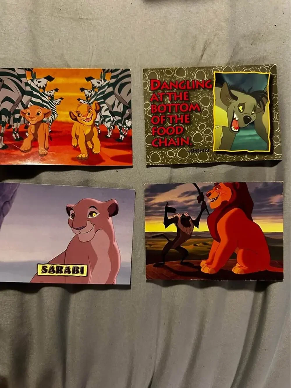 1994 SkyBox Disney The Lion King Trading Card Starter Lot – 5 Cards